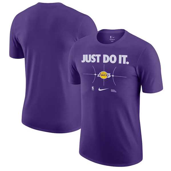 Men's Los Angeles Lakers Purple Just Do It T-Shirt,We sell and wholesale Men's Los Angeles Lakers Purple Just Do It T-Shirt on line form chian!